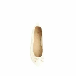 Jones Bootmaker Madora White Ballet Flat Shoes -Jones Bootmaker shop unnamed file 1022