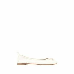 Jones Bootmaker Madora White Ballet Flat Shoes -Jones Bootmaker shop unnamed file 1024