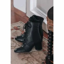 Jones Bootmaker Liana Lace-Up Heeled Ladies Ankle Boots Tan Brown