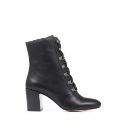 Jones Bootmaker Liana Lace-Up Heeled Ladies Ankle Boots Tan Brown -Jones Bootmaker shop unnamed file 1050