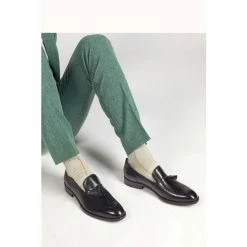 Jones Bootmaker Mens Devon Black Leather Tassel Loafers -Jones Bootmaker shop unnamed file 106