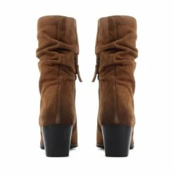 Jones Bootmaker Women's Tan Cloe Leather Suede Slouch Boots -Jones Bootmaker shop unnamed file 1067