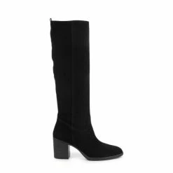 Jones Bootmaker Black Iona Slouch Suede Ladies Knee Boots