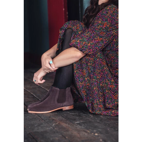 Jones Bootmaker Brown Primrose Goodyear Welted Suede Ladies Chelsea Boots 4 Jones Bootmaker Brown Primrose Goodyear Welted Suede Ladies Chelsea Boots - Image 2