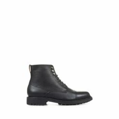Jones Bootmaker Barking Goodyear Welted Leather Ankle Boots Black