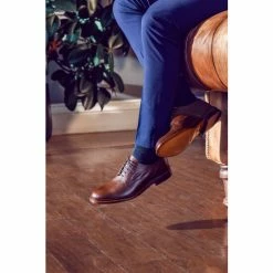 Jones Bootmaker Mens Brown Beckton Goodyear Welted Leather Derby Shoes