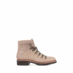 Jones Bootmaker Cream Klara Goodyear Welted Leather Ladies Hiker Boots