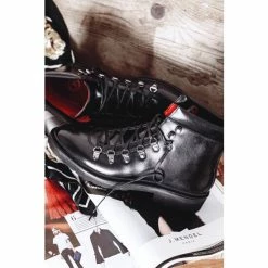 Jones Bootmaker Womens Black Klara Goodyear Welted Leather Hiker Boots -Jones Bootmaker shop unnamed file 1396