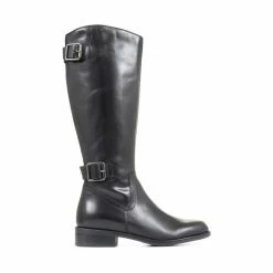 Jones Bootmaker Carrara Slim Fit Calf Fit Leather Black Boots