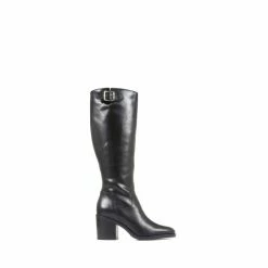 Jones Bootmaker Cesena Slim Leather Black Knee Boots