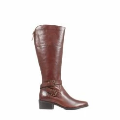 Jones Bootmaker Phoebe Leather Tan Brown Knee High Boots