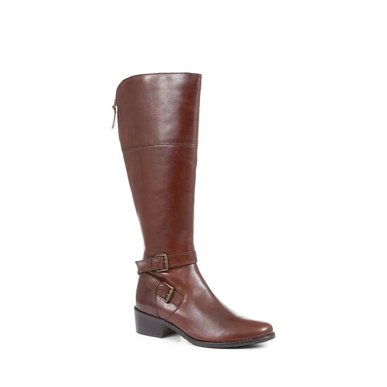 Jones Bootmaker Phoebe Leather Tan Brown Knee High Boots 4 Jones Bootmaker Phoebe Leather Tan Brown Knee High Boots - Image 2