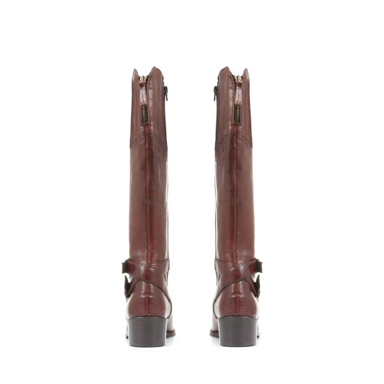 Jones Bootmaker Phoebe Leather Tan Brown Knee High Boots 5 Jones Bootmaker Phoebe Leather Tan Brown Knee High Boots - Image 3