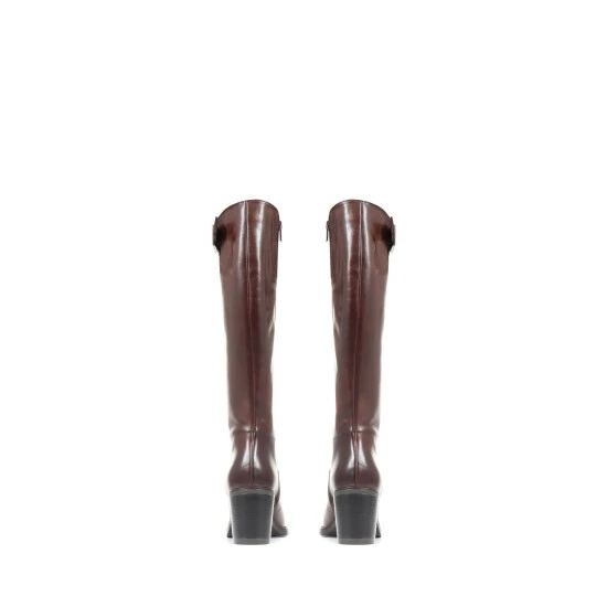 Jones Bootmaker Cesena Brown Extra Slim Leather Knee Boots 5 Jones Bootmaker Cesena Brown Extra Slim Leather Knee Boots - Image 3