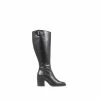Jones Bootmaker Cesena Black Wide Leather Knee Boots