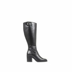 Jones Bootmaker Cesena Black Wide Leather Knee Boots -Jones Bootmaker shop unnamed file 1607