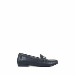 Jones Bootmaker Blue 24-7 Gabriela Leather Wide Fit Loafers -Jones Bootmaker shop unnamed file 161