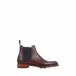 Jones Bootmaker Red Bayridge Leather Goodyear Welt Chelsea Boots