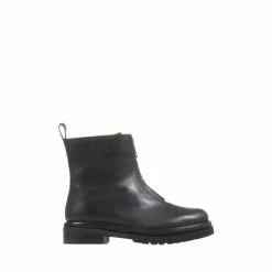 Jones Bootmaker Lanie Black Zip-Up Chunky Boots