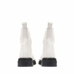 Jones Bootmaker Lanie White Zip Up Chunky Boots -Jones Bootmaker shop unnamed file 1762