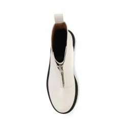 Jones Bootmaker Lanie White Zip Up Chunky Boots -Jones Bootmaker shop unnamed file 1763