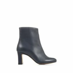 Jones Bootmaker Blue Letty Heeled Leather Ankle Boots -Jones Bootmaker shop unnamed file 1784