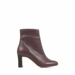 Jones Bootmaker Red Letty Heeled Leather Ankle Boots -Jones Bootmaker shop unnamed file 1810