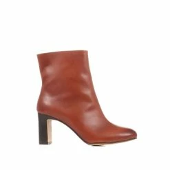 Jones Bootmaker Letty Brown Heeled Leather Ankle Boots