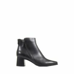 Jones Bootmaker Sylvana Block Heel Ankle Black Boots