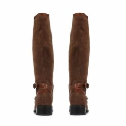Jones Bootmaker Brown Leather Flat Pointed Ladies Riding Boots -Jones Bootmaker shop unnamed file 1955