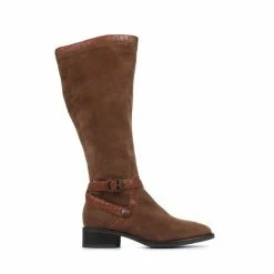 Jones Bootmaker Brown Leather Flat Pointed Ladies Riding Boots -Jones Bootmaker shop unnamed file 1958
