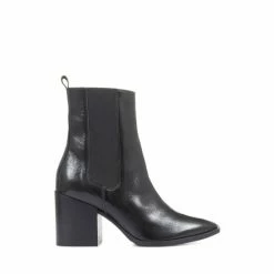 Jones Bootmaker Womens Black Clelia Block Heel Chelsea Boots