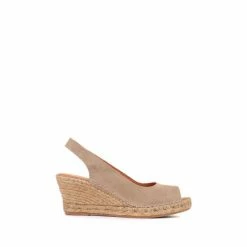 Jones Bootmaker Ladies Natural Rosanna Slingback Wedges