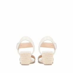 Jones Bootmaker Ladies White Luana Leather Wedge Sandals -Jones Bootmaker shop unnamed file 1980