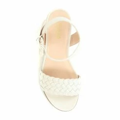 Jones Bootmaker Ladies White Luana Leather Wedge Sandals -Jones Bootmaker shop unnamed file 1981