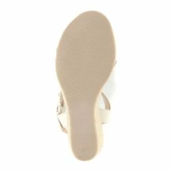 Jones Bootmaker Ladies White Luana Leather Wedge Sandals -Jones Bootmaker shop unnamed file 1982