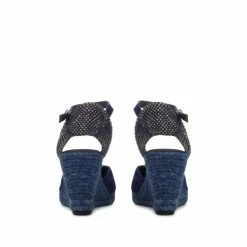 Jones Bootmaker Ladies Blue Arabella Leather Wedge Sandals -Jones Bootmaker shop unnamed file 2041