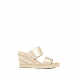 Jones Bootmaker Gold Amabelle Wedge Mule Sandals -Jones Bootmaker shop unnamed file 2059