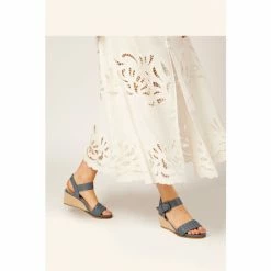 Jones Bootmaker Ladies Luana Leather Wedge Sandals Brown -Jones Bootmaker shop unnamed file 2065