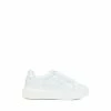 Jones Bootmaker Womens White Enrica Leather Platform Trainers