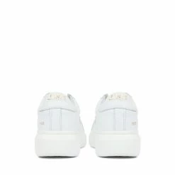 Jones Bootmaker Womens White Enrica Leather Platform Trainers -Jones Bootmaker shop unnamed file 2216