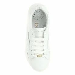 Jones Bootmaker Womens White Enrica Leather Platform Trainers -Jones Bootmaker shop unnamed file 2217
