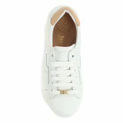 Jones Bootmaker Womens White Enrica Leather Platform Trainers -Jones Bootmaker shop unnamed file 2267