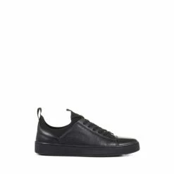 Jones Bootmaker Black Southgate Leather Trainers