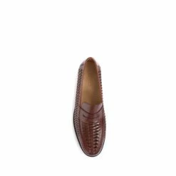 Jones Bootmaker Mens Brown Riverside Woven Leather Loafers -Jones Bootmaker shop unnamed file 232