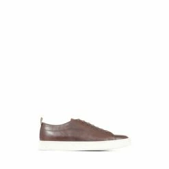 Jones Bootmaker Brown Southfields Lace-Up Leather Trainers