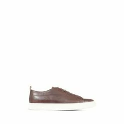 Jones Bootmaker Brown Southfields Lace-Up Leather Trainers -Jones Bootmaker shop unnamed file 2337