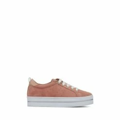 Jones Bootmaker Pink Alisha Leather Lace-Up Trainers -Jones Bootmaker shop unnamed file 2352