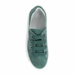 Jones Bootmaker Green Bakerloo Leather Trainers -Jones Bootmaker shop unnamed file 2374