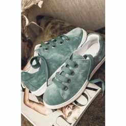 Jones Bootmaker Green Bakerloo Leather Trainers -Jones Bootmaker shop unnamed file 2376